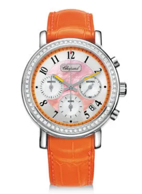 Chopard Mille Miglia Elton John Automatic Chronograph Orange Mother of Pearl Ladies Watch 178331-2003