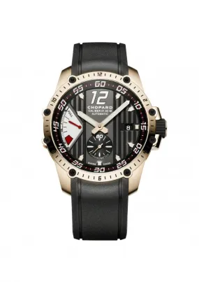 Chopard Superfast Power Control Black Dial 18kt Rose Gold Black Rubber Men's Watch 161291-5001