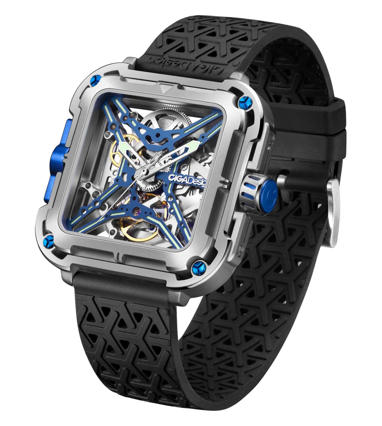 CIGA Design X-Series Titanium Cyber Blue Automatic Watch