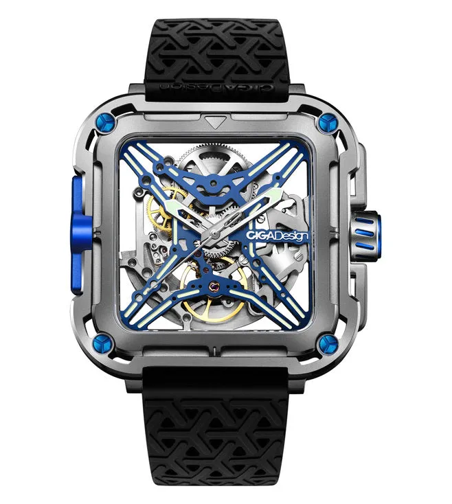 CIGA Design X-Series Titanium Cyber Blue Automatic Watch