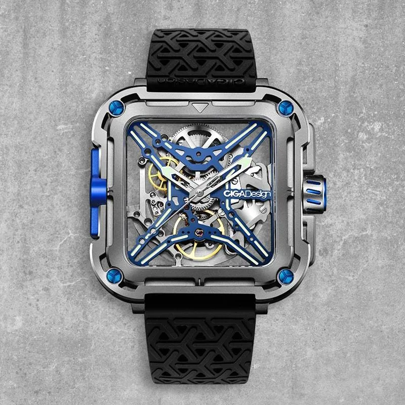 CIGA Design X-Series Titanium Cyber Blue Automatic Watch
