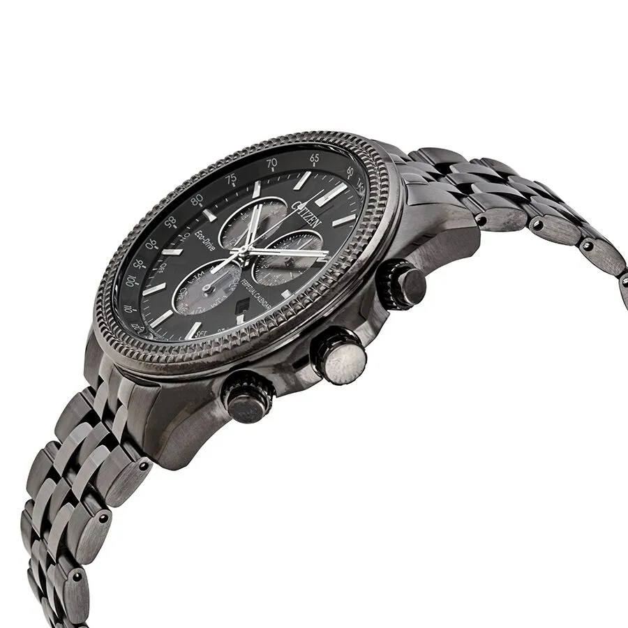 Citizen Brycen Perpetual Chronograph Black Dial Men's Watch BL5567-57E