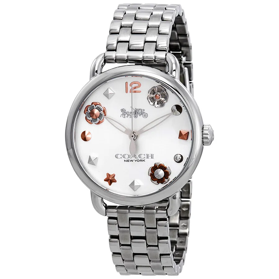 Coach Delancey White Dial Stainless Steel Ladies Watch 14502810