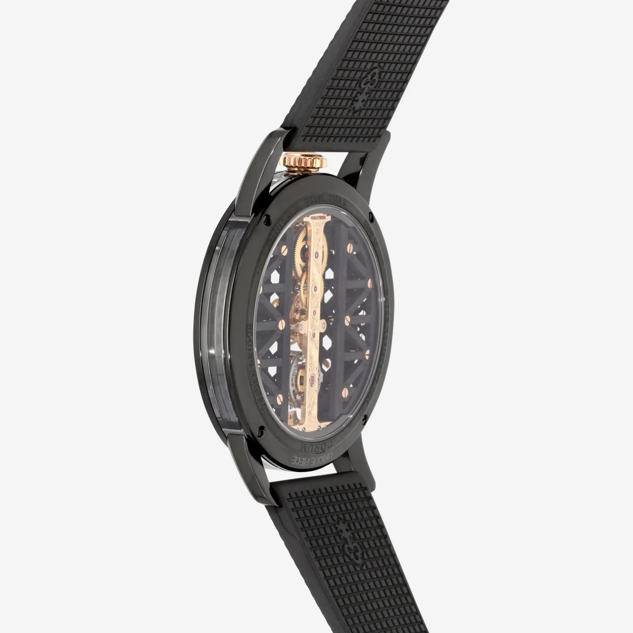 Corum Golden Bridge Round 43 Tourbillon Black DLC Titanium Manual Wind Men's Watch B213/04013