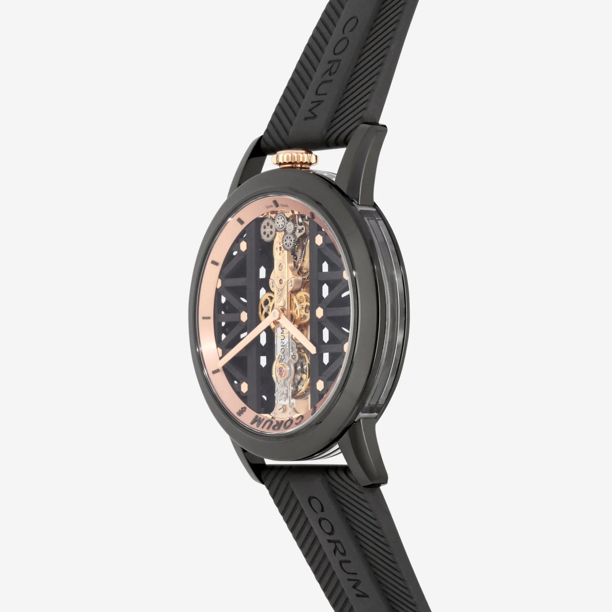 Corum Golden Bridge Round 43 Tourbillon Black DLC Titanium Manual Wind Men's Watch B213/04013