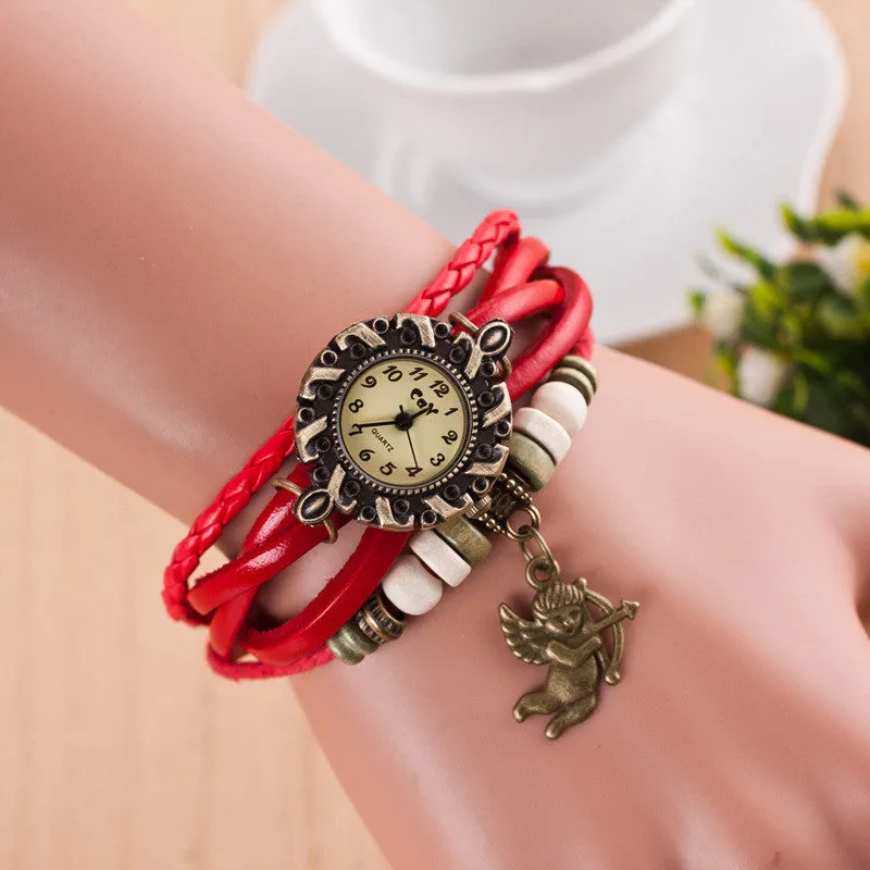 Cupid Retro Fashion Punk Bracelet Watch