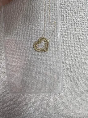 Double Hearts Diamond Necklace 18K YG P2232CH2