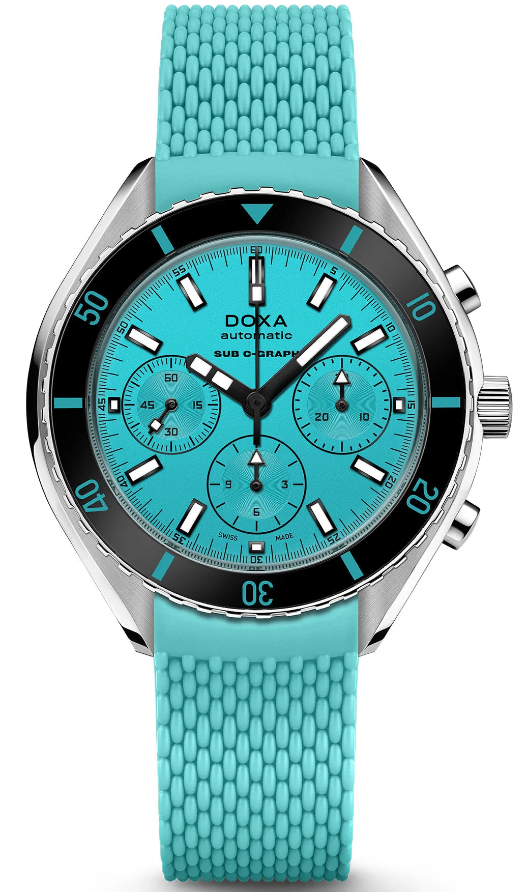 DOX Watch SUB 2 C-Graph Aquamarine Rubber