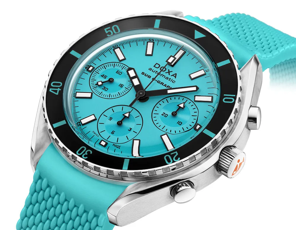 DOX Watch SUB 2 C-Graph Aquamarine Rubber