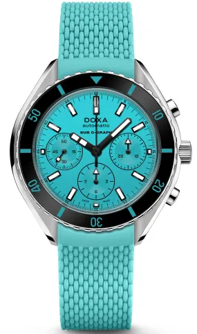 DOX Watch SUB 2 C-Graph Aquamarine Rubber