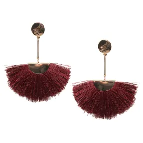 Emerson Street Arrowhead Bar Drop Half Moon Fan Stud Earrings