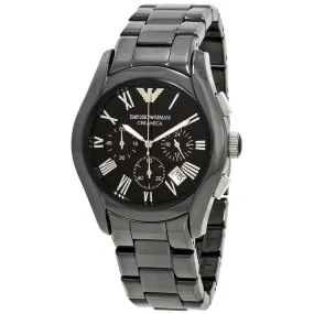 Emporio Armani Chronograph Black Dial Black Ceramic Men's Watch AR1400