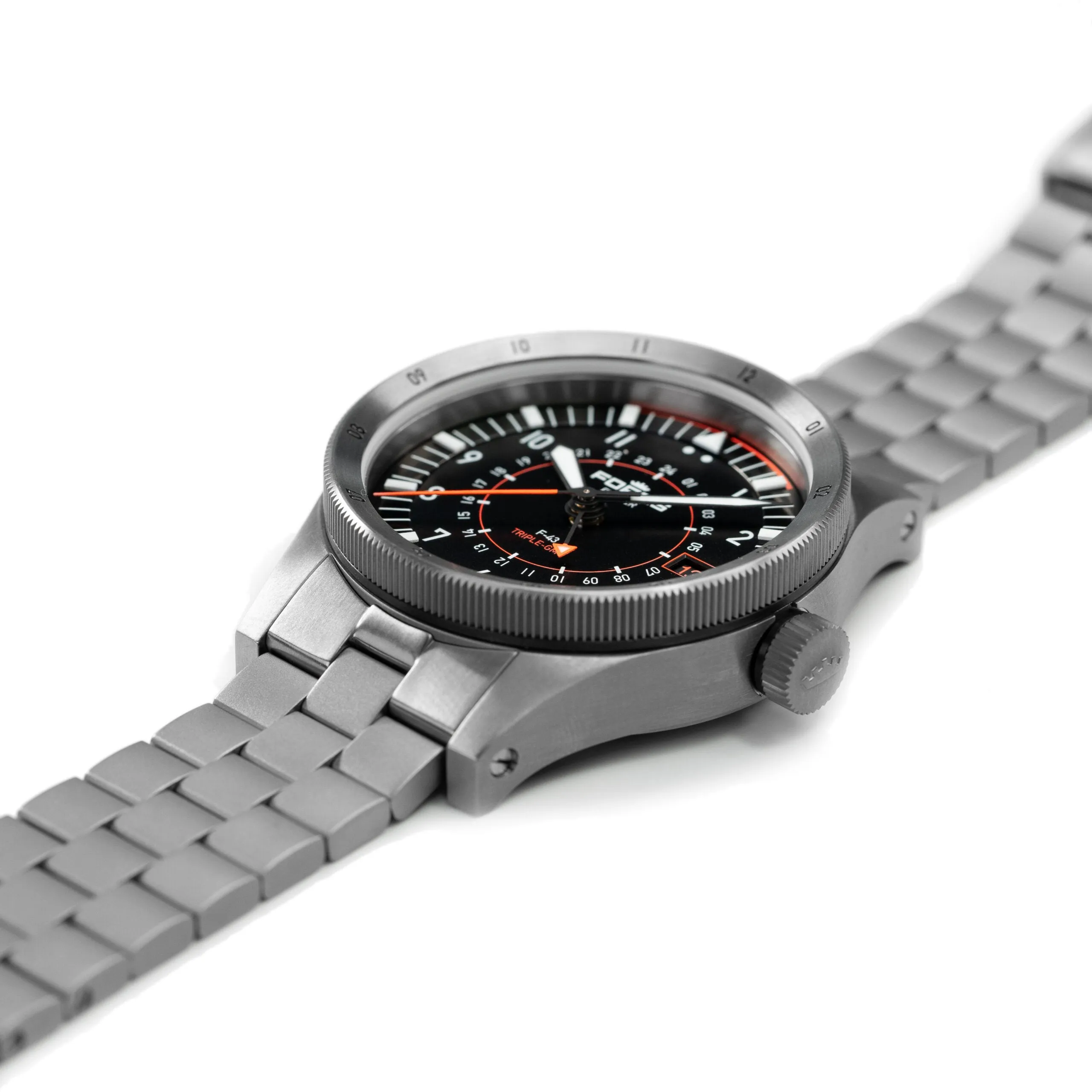 Fortis Flieger F-43 Triple GMT On Block Bracelet