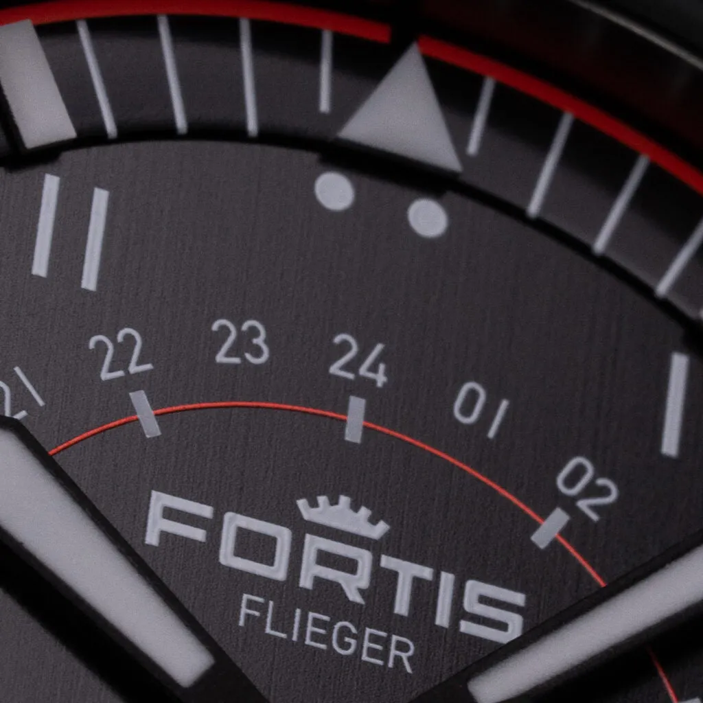 Fortis Flieger F-43 Triple GMT On Block Bracelet