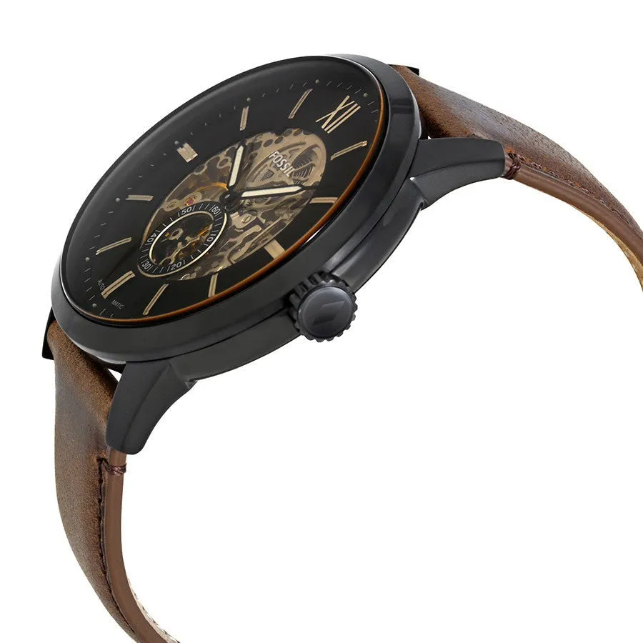 Fossil Townsman Automatic Black Skeleton Dial Men's Watch ME3155