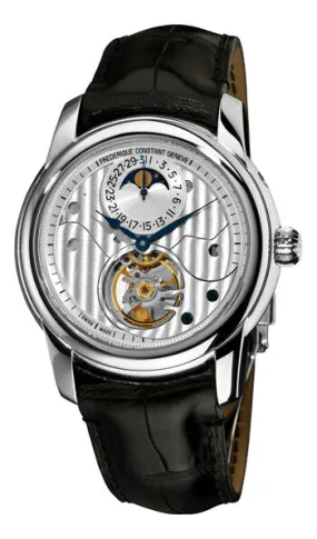Frederique Constant Heart Beat Cotes de Geneve Dial Leather Men's Watch FC-935CDG FC-935CDG4H6
