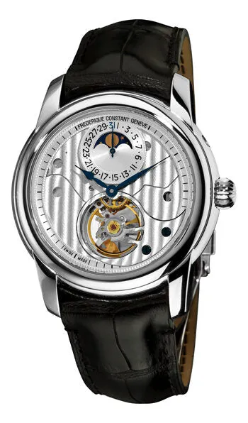 Frederique Constant Heart Beat Cotes de Geneve Dial Leather Men's Watch FC-935CDG FC-935CDG4H6