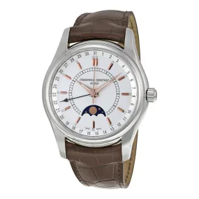 Frederique Constant Index Moon Phase Silver Dial Stainless Steel Men's Watch 330V6B6 FC-330V6B6