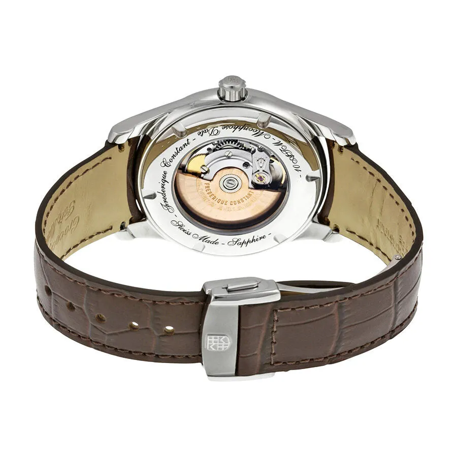 Frederique Constant Index Moon Phase Silver Dial Stainless Steel Men's Watch 330V6B6 FC-330V6B6