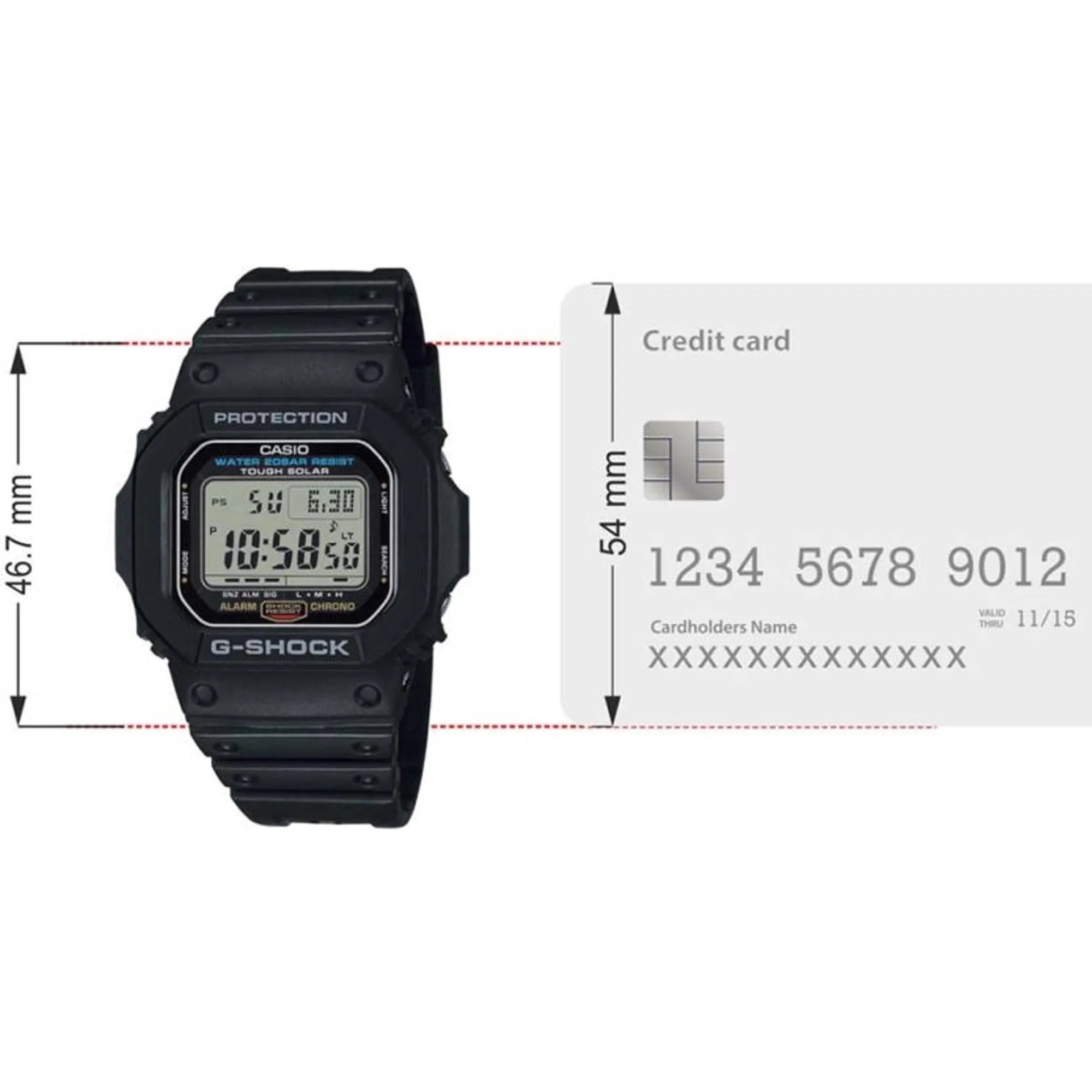 G-Shock Men's Black Digital Resin Band Watch G1166 - G-5600UE-1DR
