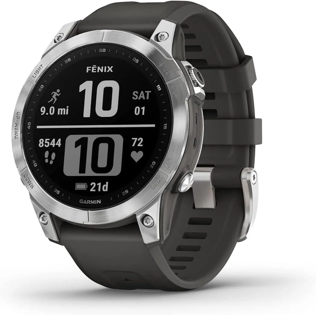 Garmin Fenix 7 Pro Sapphire Solar Edition Silver with Graphite Band
