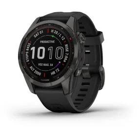 Garmin Fenix 7S Sapphire Solar -Carbon Grey DLC Titanium with Black Band