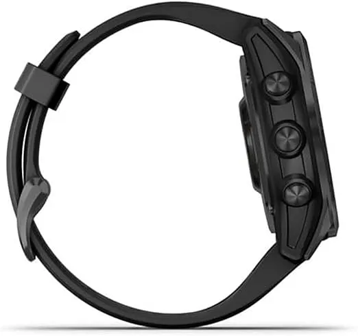 Garmin Fenix 7S Sapphire Solar -Carbon Grey DLC Titanium with Black Band