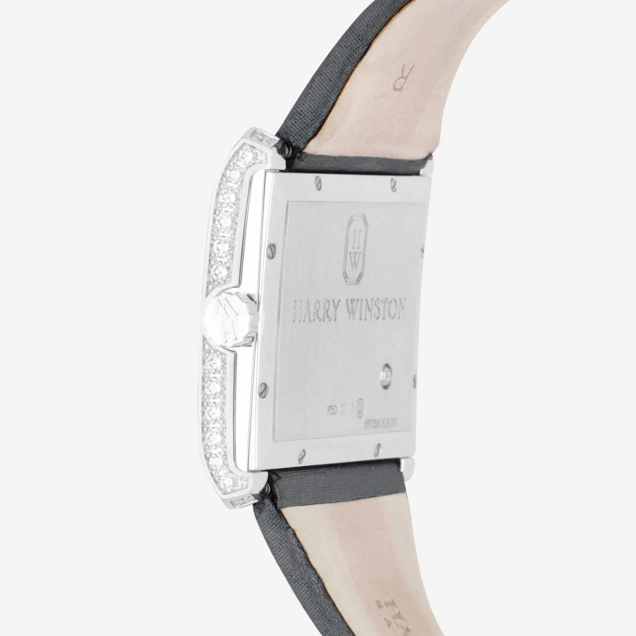 Harry Winston Avenue Squared 18K White Gold Quartz Ladies Watch AVSQTZ38WW010