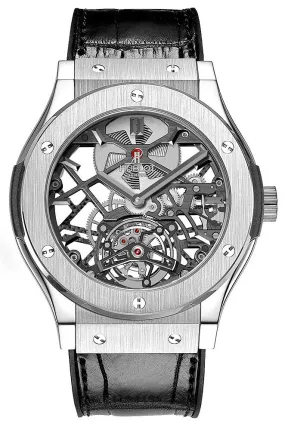Hublot Classic Fusion Skeleton Tourbillon Titanium Dial Skeleton Men's Watch 505.NX.0170.LR