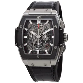 Hublot Spirit of Big Bang Automatic Skeleton Dial Black Leather Men's Watch 601.NM.0173.LR