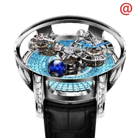 Jacob & Co. Astronomia Tourbillon Baguette Hand Wind Blue Dial Watch AT800.30.BD.BI.B