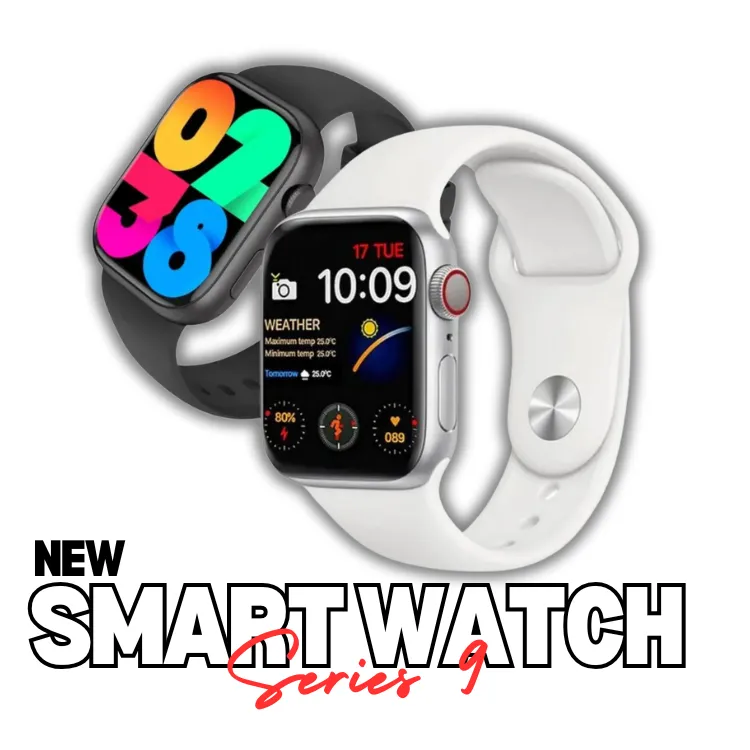 Latest Smart Watch Series 9 | Infinite Display | Very High Quality BLACK | Compatible with Apple iPhone & Android Devices