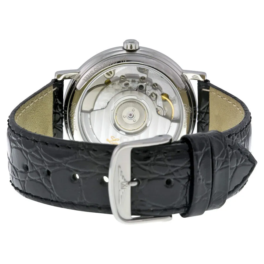 Longines Presence White Dial Black Leather Unisex Watch Men's Watch L4.874.4.52.2 L4.821.4.15.2