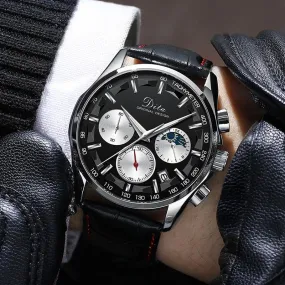 Men Multifunction Stereoscopic Dial Stainless Steel Sports Watches