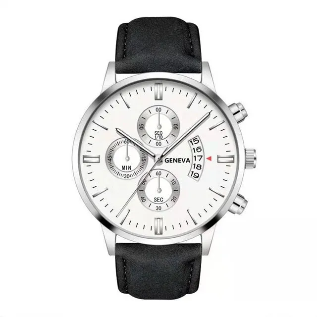 Mens Casual Classic Numeral Gold Analog Watches