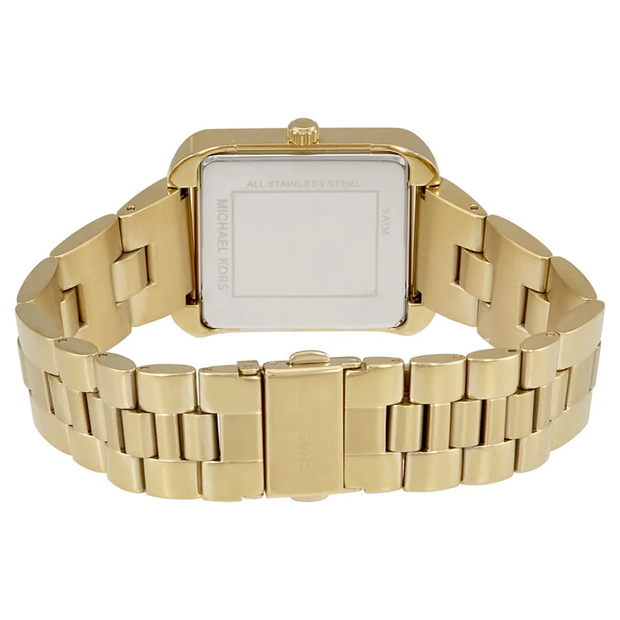 Michael Kors Lake White Dial Ladies Gold Tone Watch MK3644
