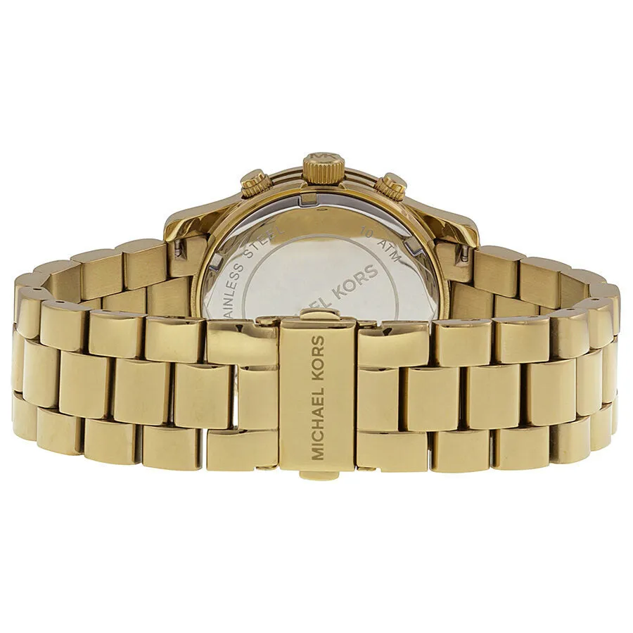 Michael Kors Runway Chronograph Iridescent Pink Dial Gold-tone Ladies Watch MK5939