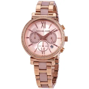 Michael Kors Sofie Chronograph Rose Dial Ladies Watch MK6560