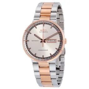 Mido Commander II Daytoday Automatic Silver Dial Two-tone Men's Watch M0144302203100