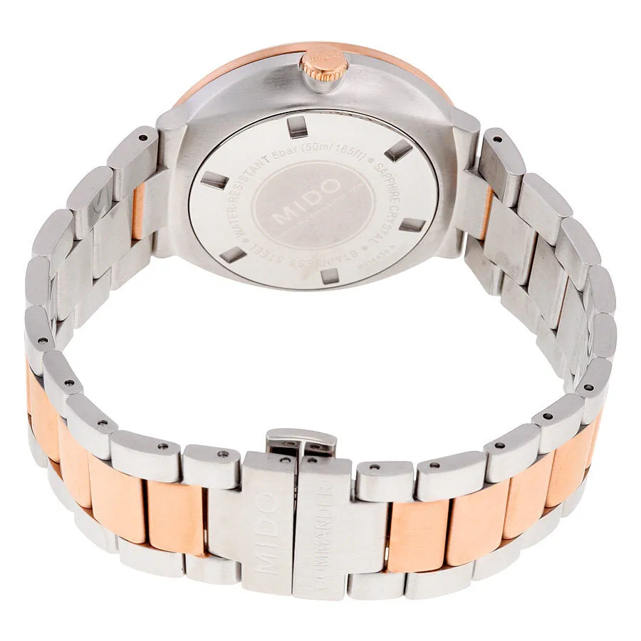 Mido Commander II Daytoday Automatic Silver Dial Two-tone Men's Watch M0144302203100