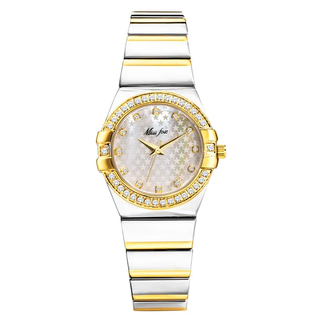 MISSFOX Women Watches Luxury Stainless Steel Waterproof Ladies Quartz Clocks Elegant Small Dial Top Diamond Girls Wrist Watch S3603549