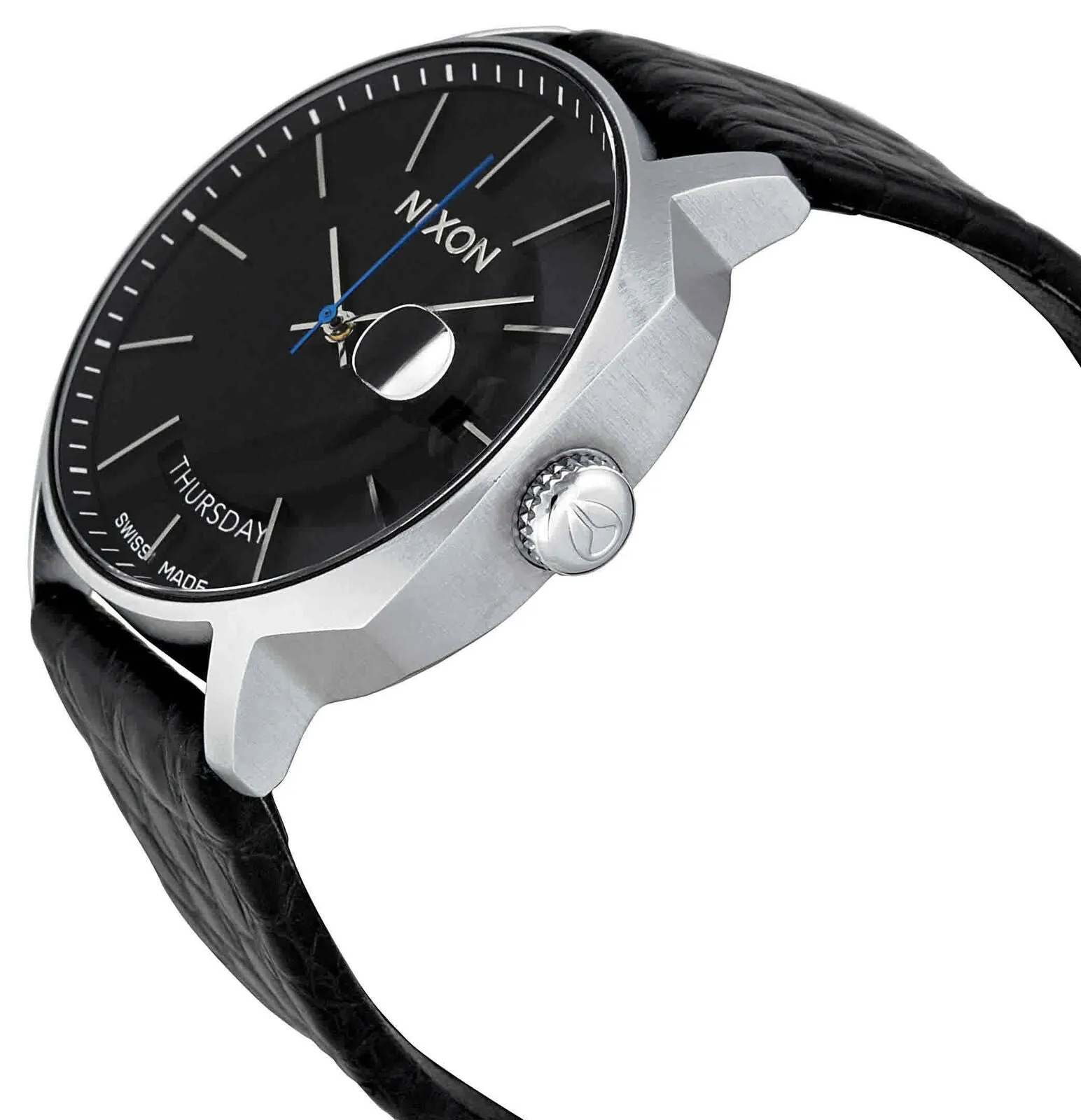 Nixon Black Dial Leather Men's Watch A126000