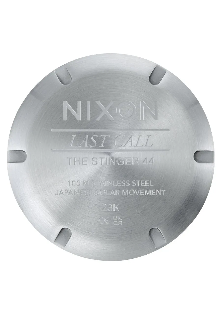 Nixon "Stinger 44" Solar Watch in Silver | *Excluded from the Free Shipping offer