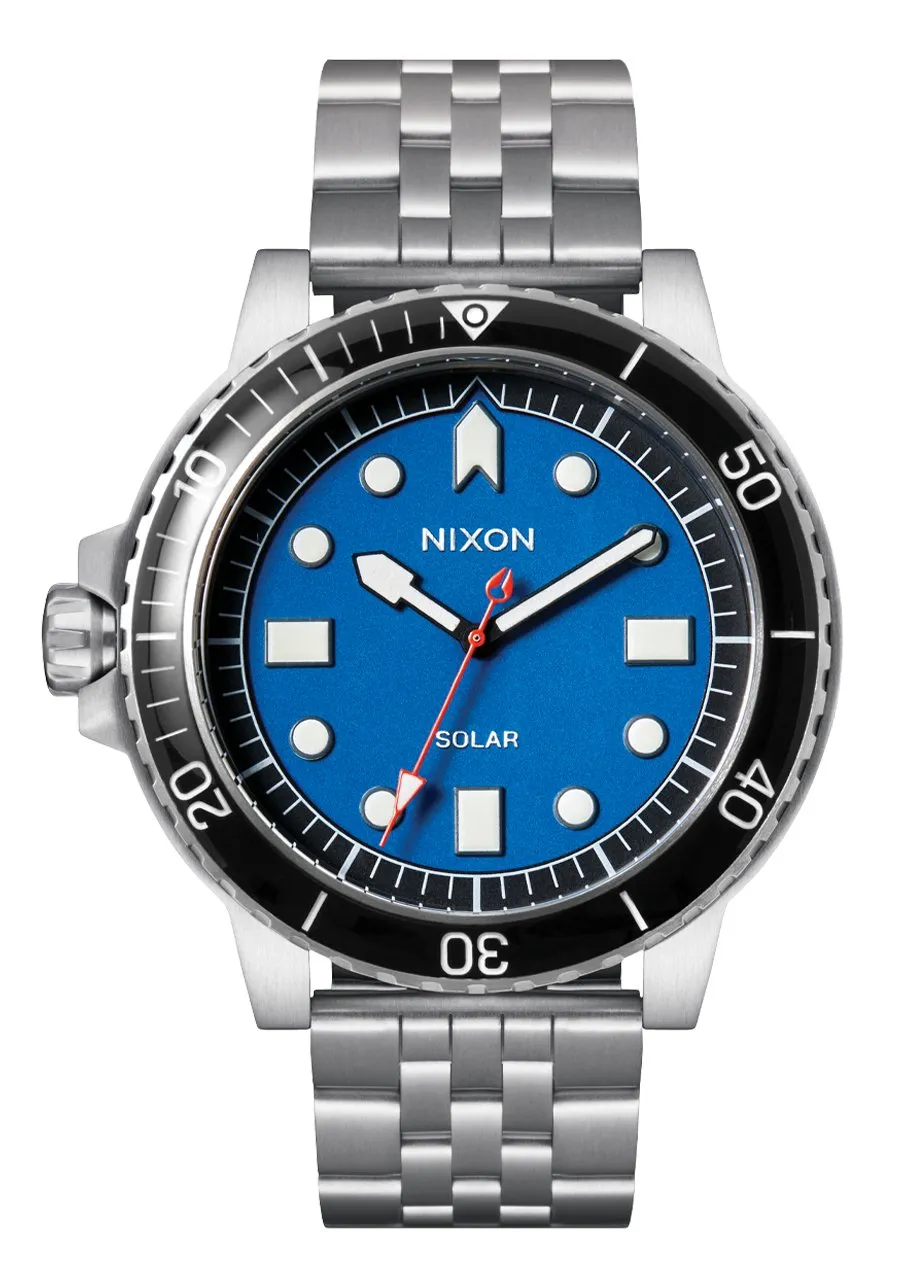 Nixon "Stinger 44" Solar Watch in Silver | *Excluded from the Free Shipping offer