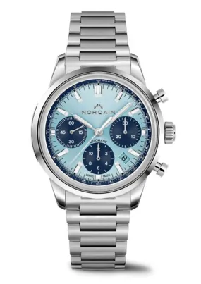 NORQAIN Freedom 60 Chrono Sky Blue Dial Stainless Steel Automatic Watch 40mm - N2201S22C/IAA221