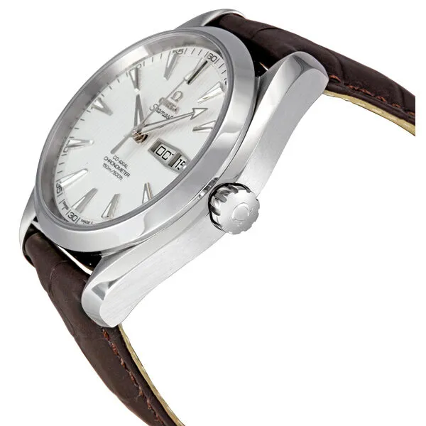 Omega Aqua Terra Silver Dial Automatic Leather Men's Watch 23113432202001 231.13.43.22.02.001