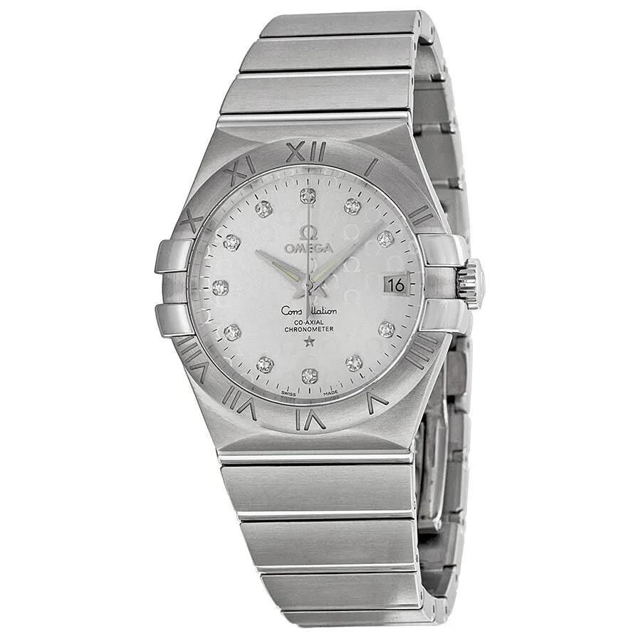 Omega Constellation Silver Diamond Dial Stainless Steel Men's Watch 123.10.35.20.52.002