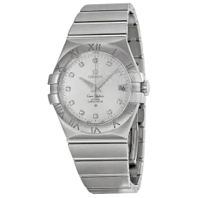 Omega Constellation Silver Diamond Dial Stainless Steel Men's Watch 123.10.35.20.52.002