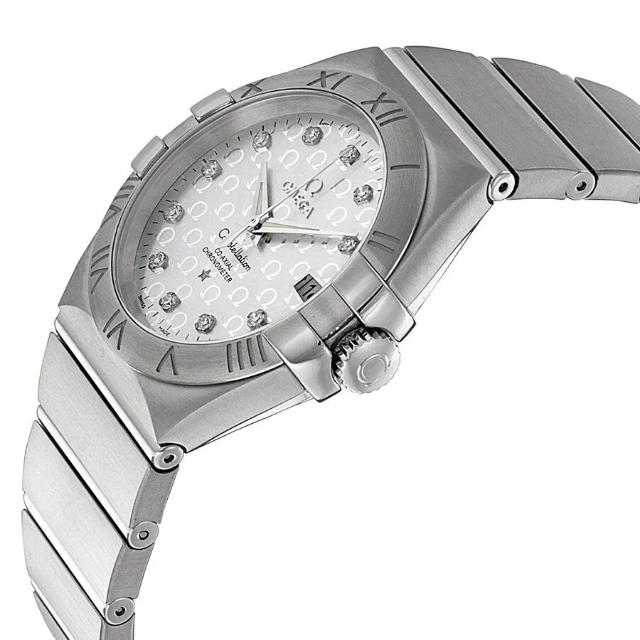 Omega Constellation Silver Diamond Dial Stainless Steel Men's Watch 123.10.35.20.52.002