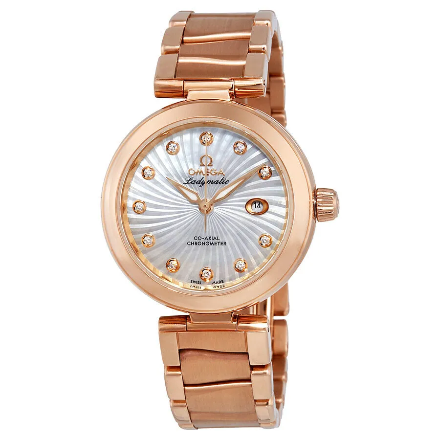 Omega De Ville Ladymatic 18K Rose Gold Automatic Ladies Watch 425.60.34.20.55.001